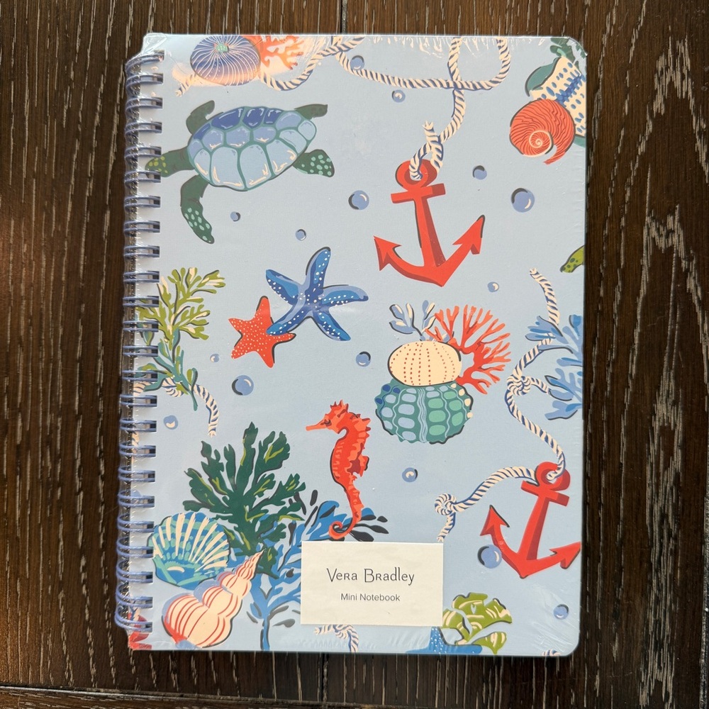 Vera Bradley Mini Notebook Anchors Aweigh Print College‎ Ruled Spiral Sealed